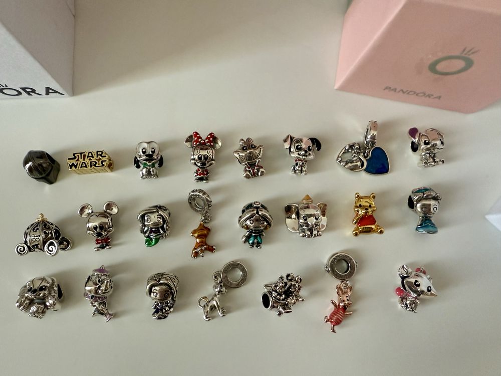S925 Сребърни талисмани Pandora ALE - Disney , Mickey , Ариел и други