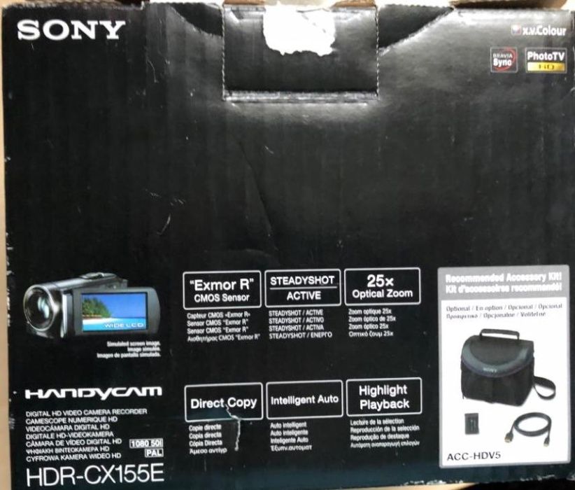 Camera video Sony HDR-CX155 Full HD Zoom 25x /Memorie 16GB + Husa Sony