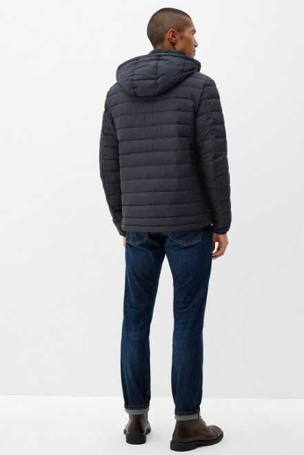 Geaca jacheta puf si pene 54 XXL Michael Kors premium albastru inchis