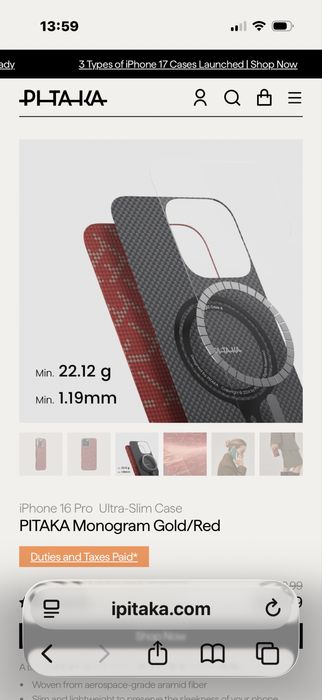 Husa  Pitaka Tactil Woven pentru Iphone 16 Pro