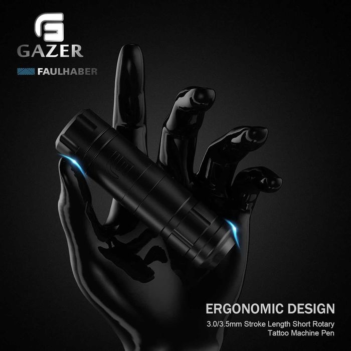 NOU, aparat de tatuat EZ Gazer, cu motor Faulhaber, 2 came 3 + 3.5 mm