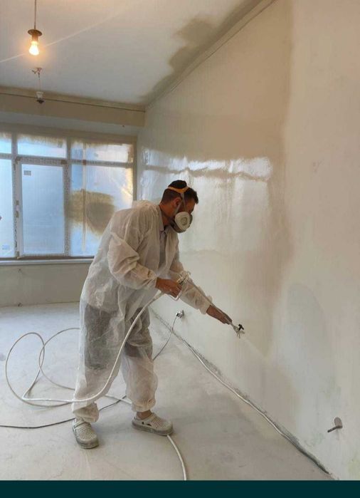 Шпакловка водмукснка краска  внутернм отделка