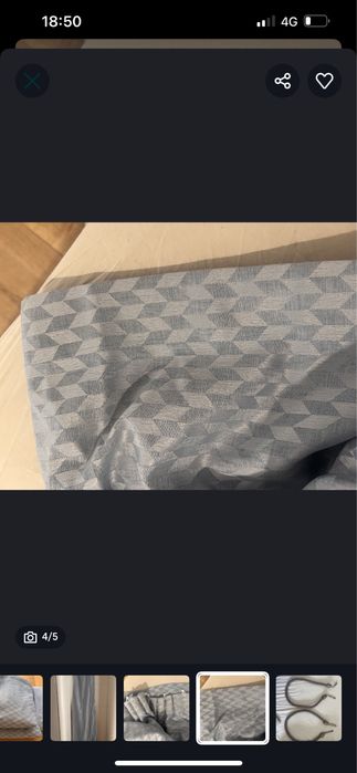 Draperie  gri azur NOU