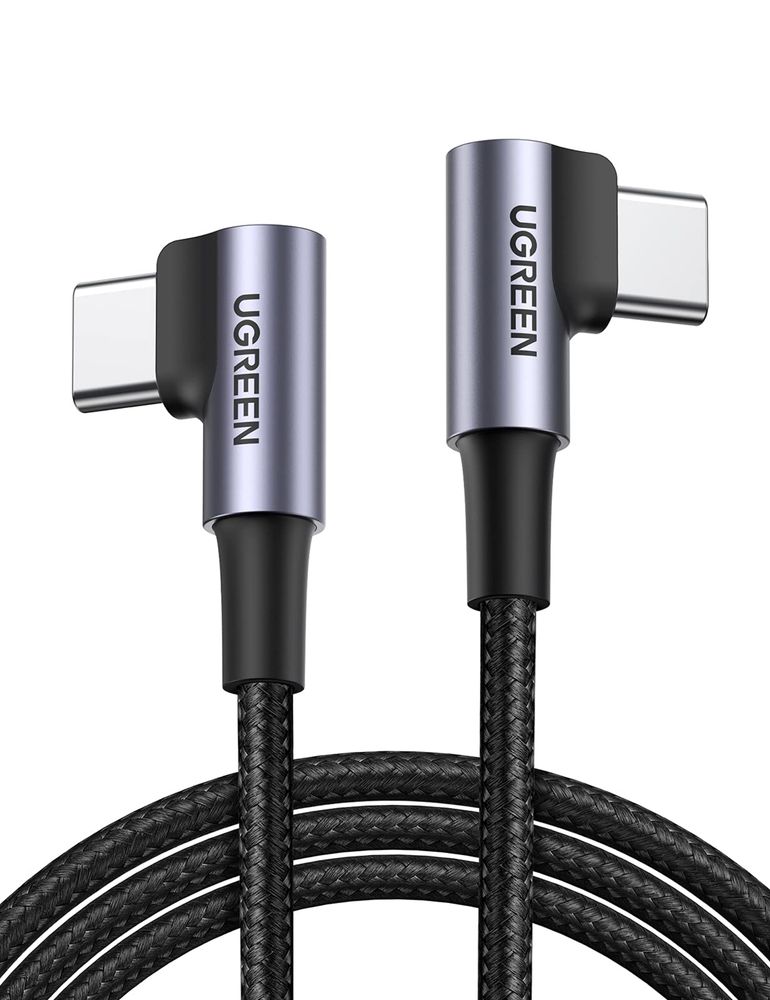 Кабель UGREEN USB-C to USB-C с угловыми разъемами