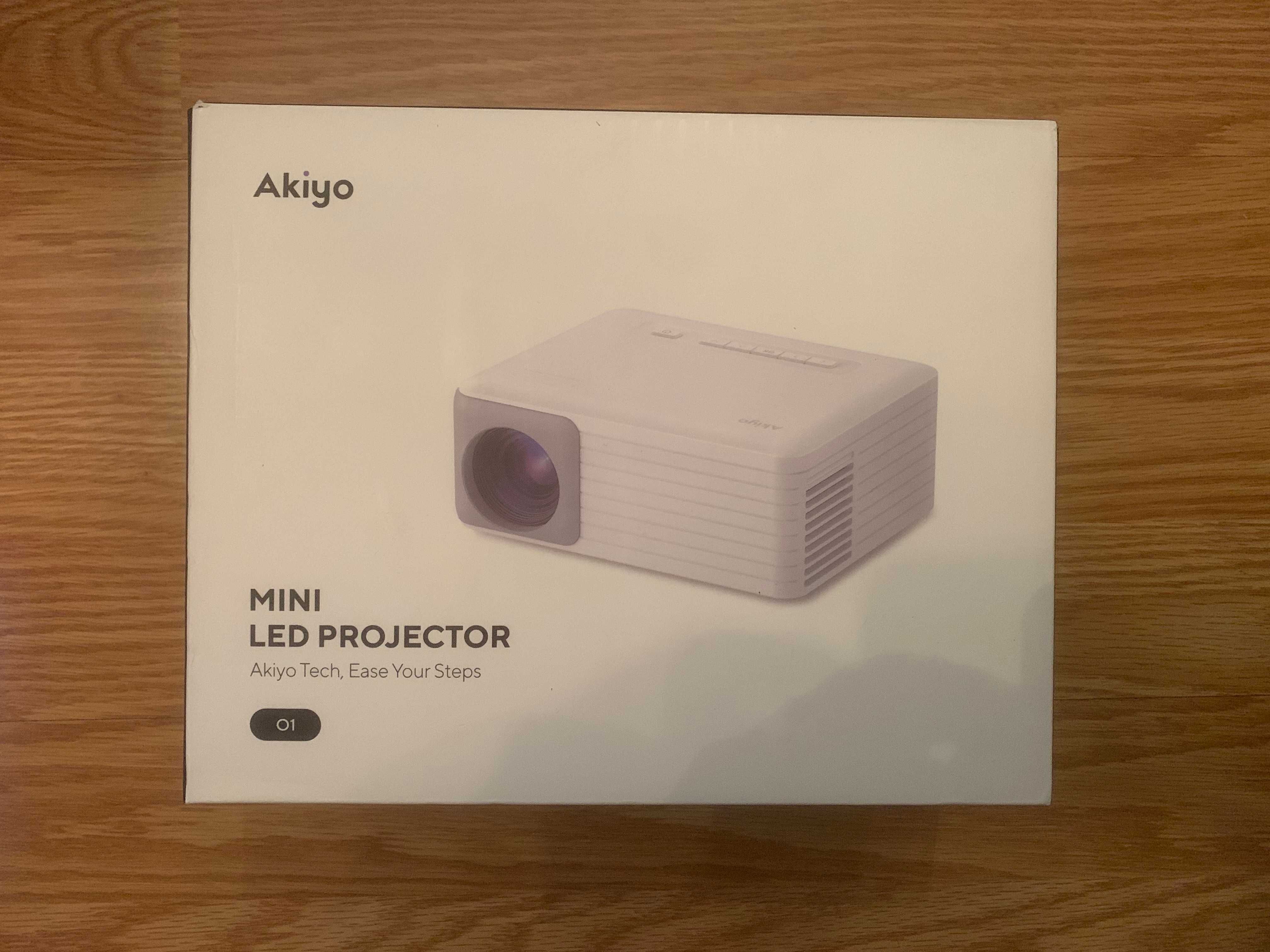 Mini proiector,portabil AKIYO O1 trepied,1080P iOS/Android/PC/HDMI/USB