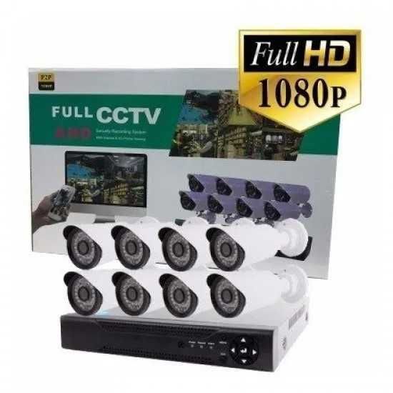 Чисто ново Видеонаблюдение-8 канален DVR с 8 камери FULLAHD, 3G