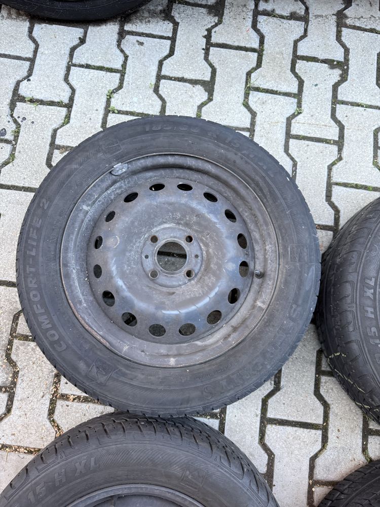 Комплект железни джанти с летни гуми 15 цола 4x98mm