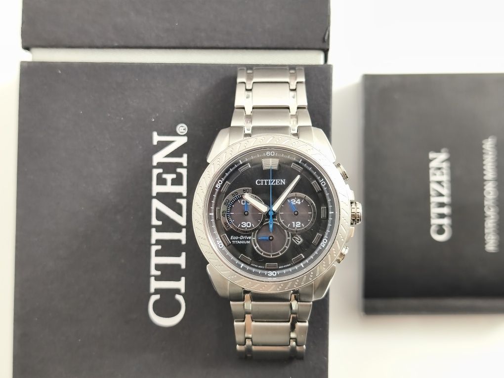 Citizen Solar Eco Drive Aviator Pilot Chronograph Titanium