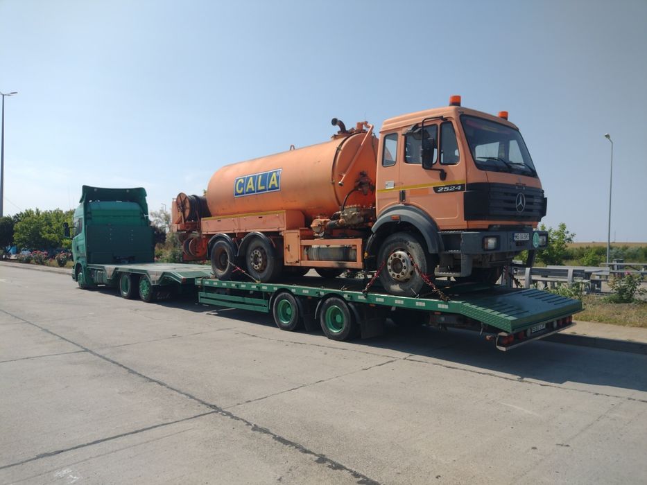Scania 6x2 R420 platforma cu remorca tandem