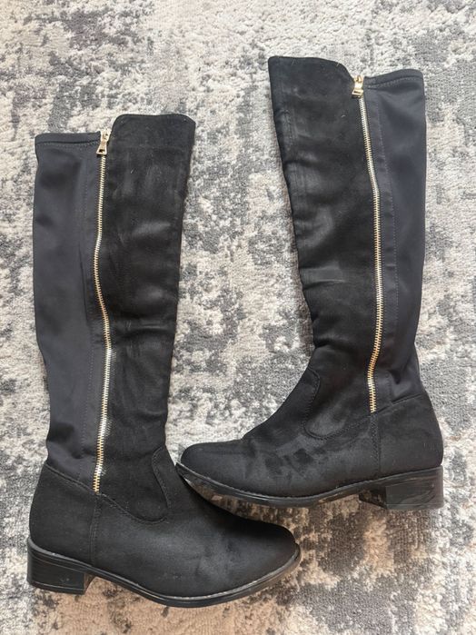 Cizme piele întoarsă ,mărimea 37
