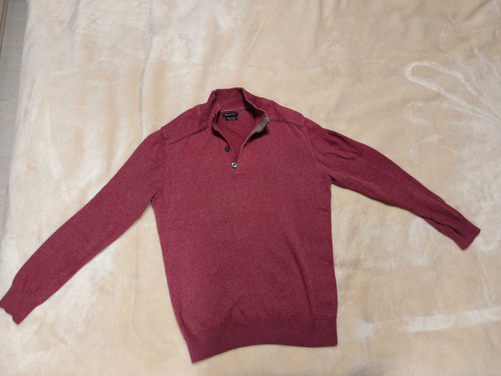 Мъжки пуловер и блуза Massimo Dutti памук и кашмир