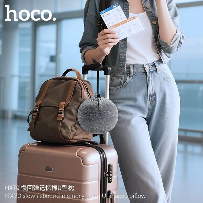 Подушка для шеи HX70 с эффектом памяти, с сумкой для хранения