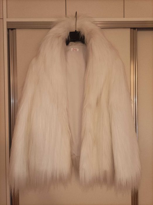 Blana artificiala alba pt ocazii, mar.M-L (blanita/capa)