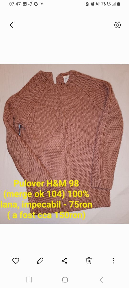 Geaca iarna Next IELM pulover lana cizme 17.5 decathlon98 104 110