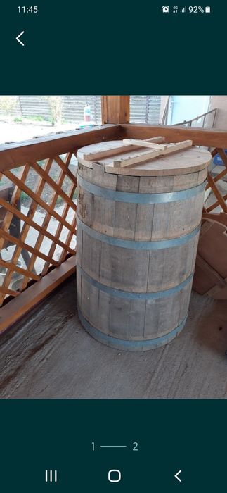 Tocitoare 120 L stejar cu capac.Folosita