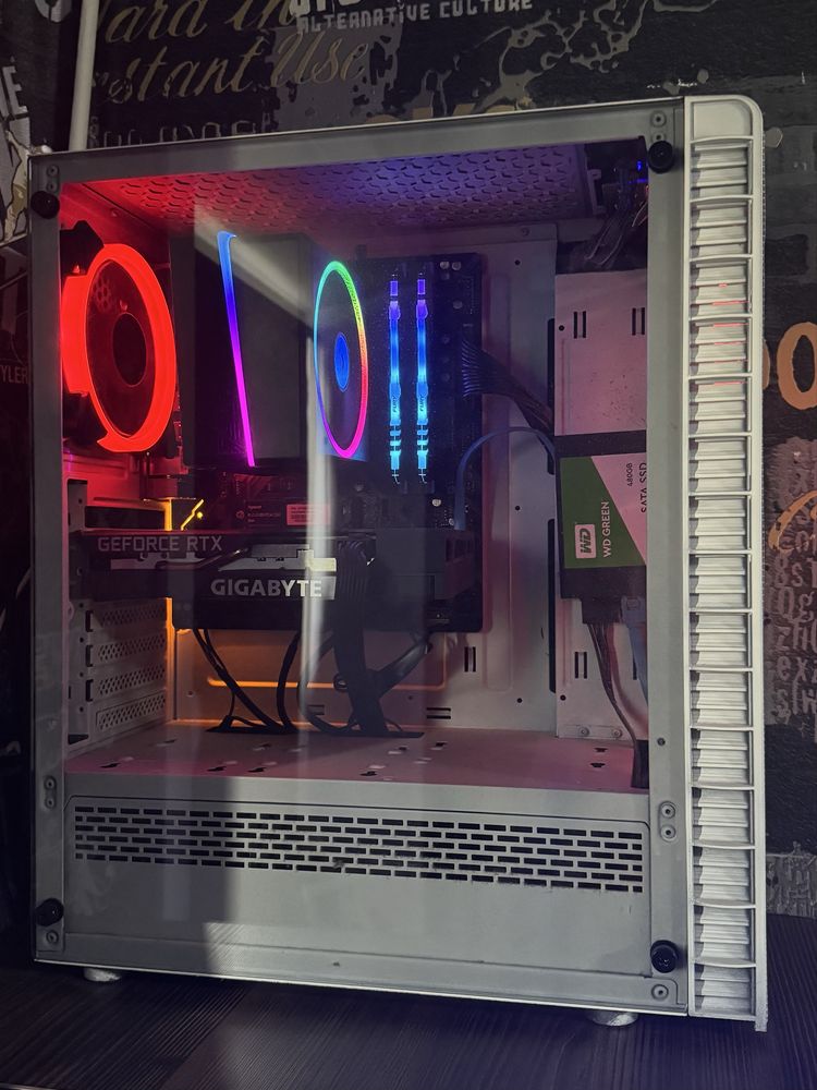 Игровой ПК Компьютер с RGB + Монитр 240Гц + Периферия + Кронштейн