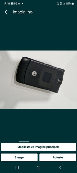 Telefon cu clapeta Motorola v3 cu încărcător