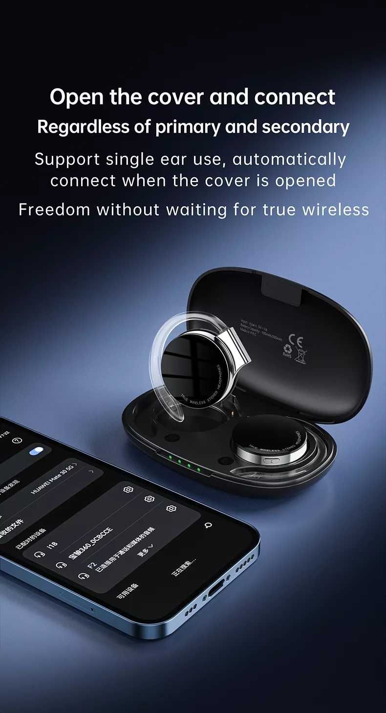 Casti Bluetooth Sport Usoare Pro-confort Microfon Negre Albe