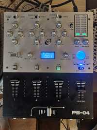 Mixer audio DJ 3 canale +  microfon cu efecte Gemini PS-04