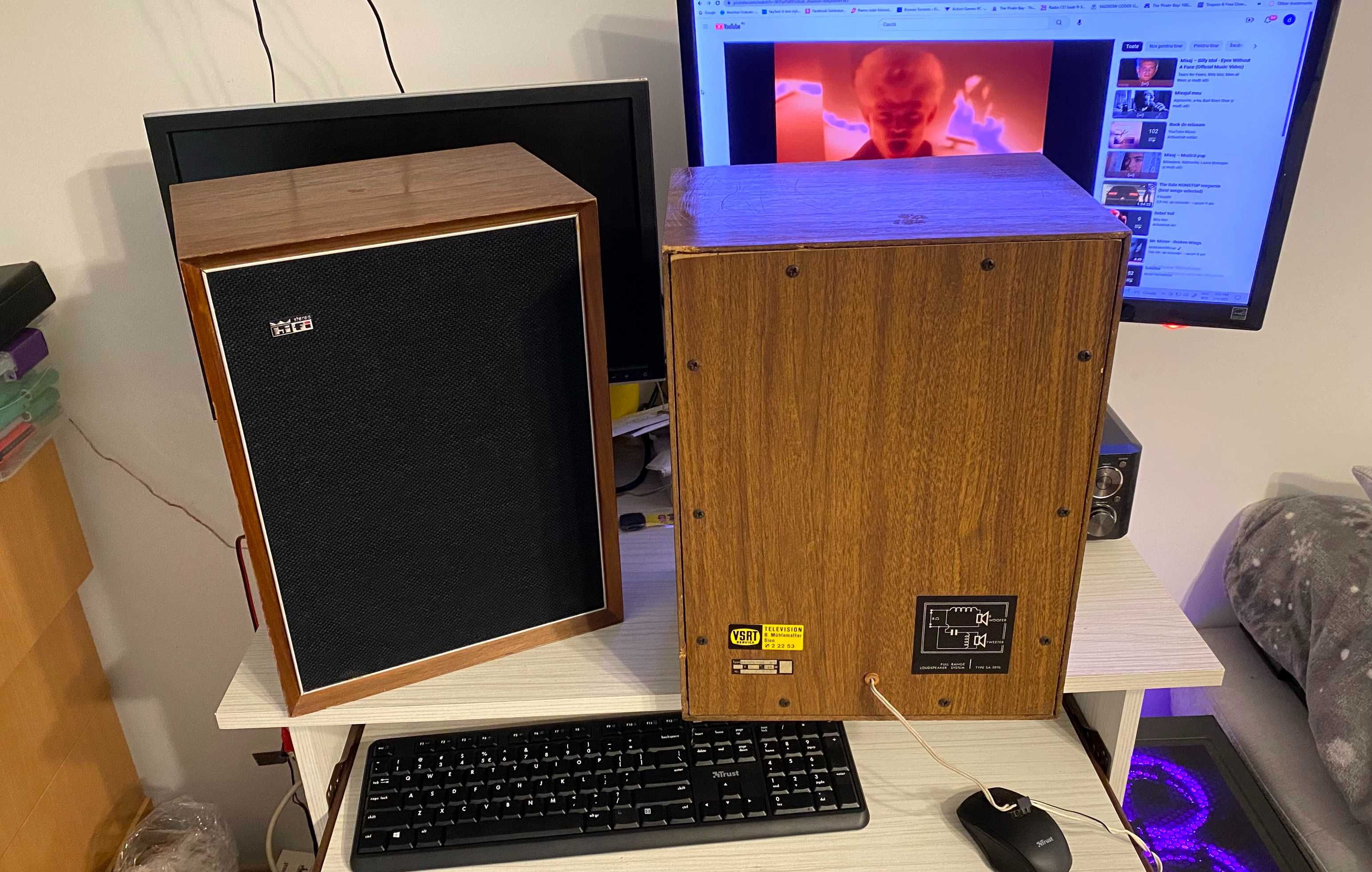 Boxe Philips HiFi SA5976 8ohm 20W anii 60 - vintage - colectie