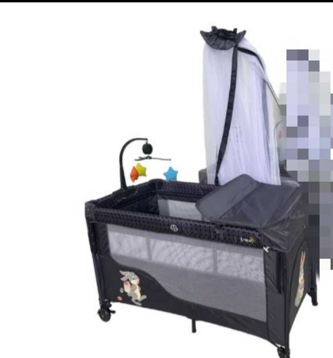 Pătuț pliabil L-sun +saltea spuma relax