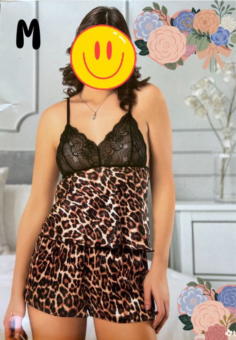 Set femei dantela si satin