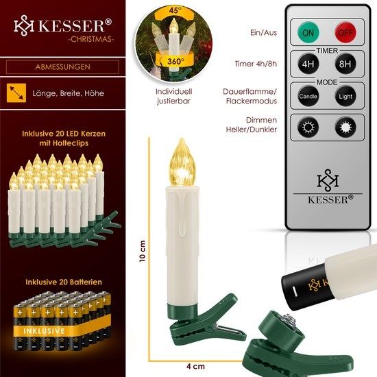 Lumânări led ptr brad Craciun