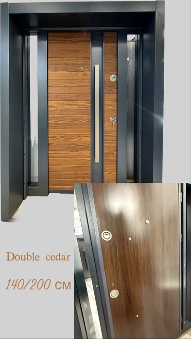 Входна врата за външни условия-Double cedar