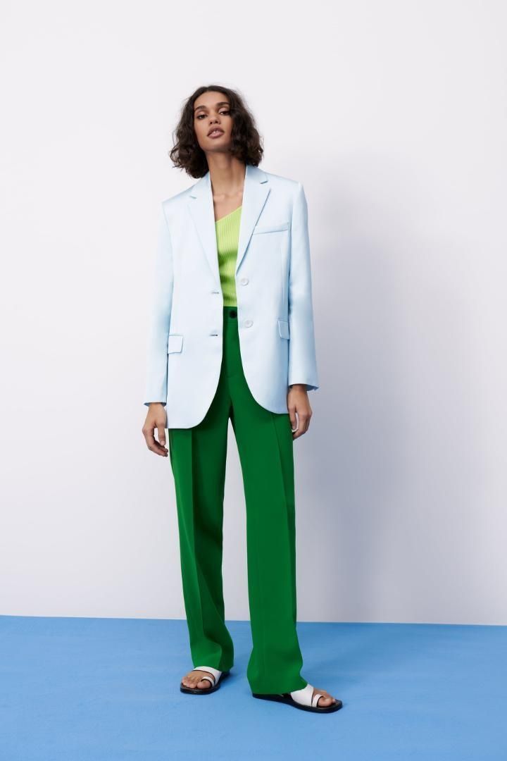 Sacou oversize din in si viscoza Zara