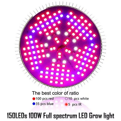 Lampa bec 150 led cresterea plantelor  spectru alimentatie copil hrana