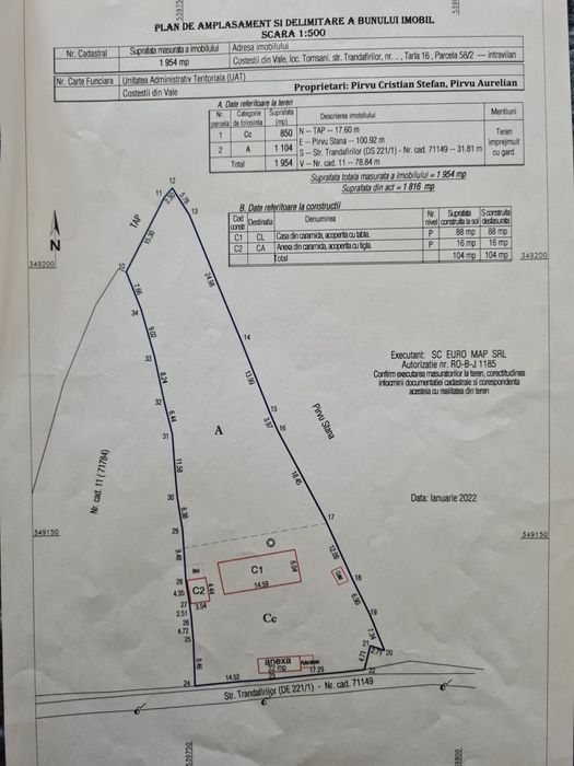 Teren + casa de vanzare