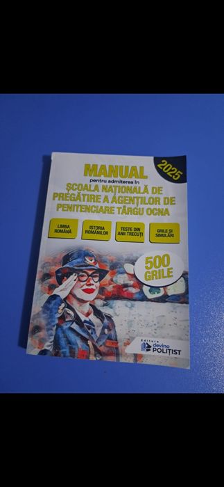Vand carte admitere Școala Agenți penitenciare Tg Ocna