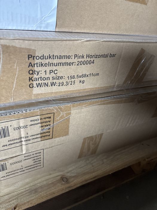 Bara gimnastica reglabila pentru copii,nou,albastru