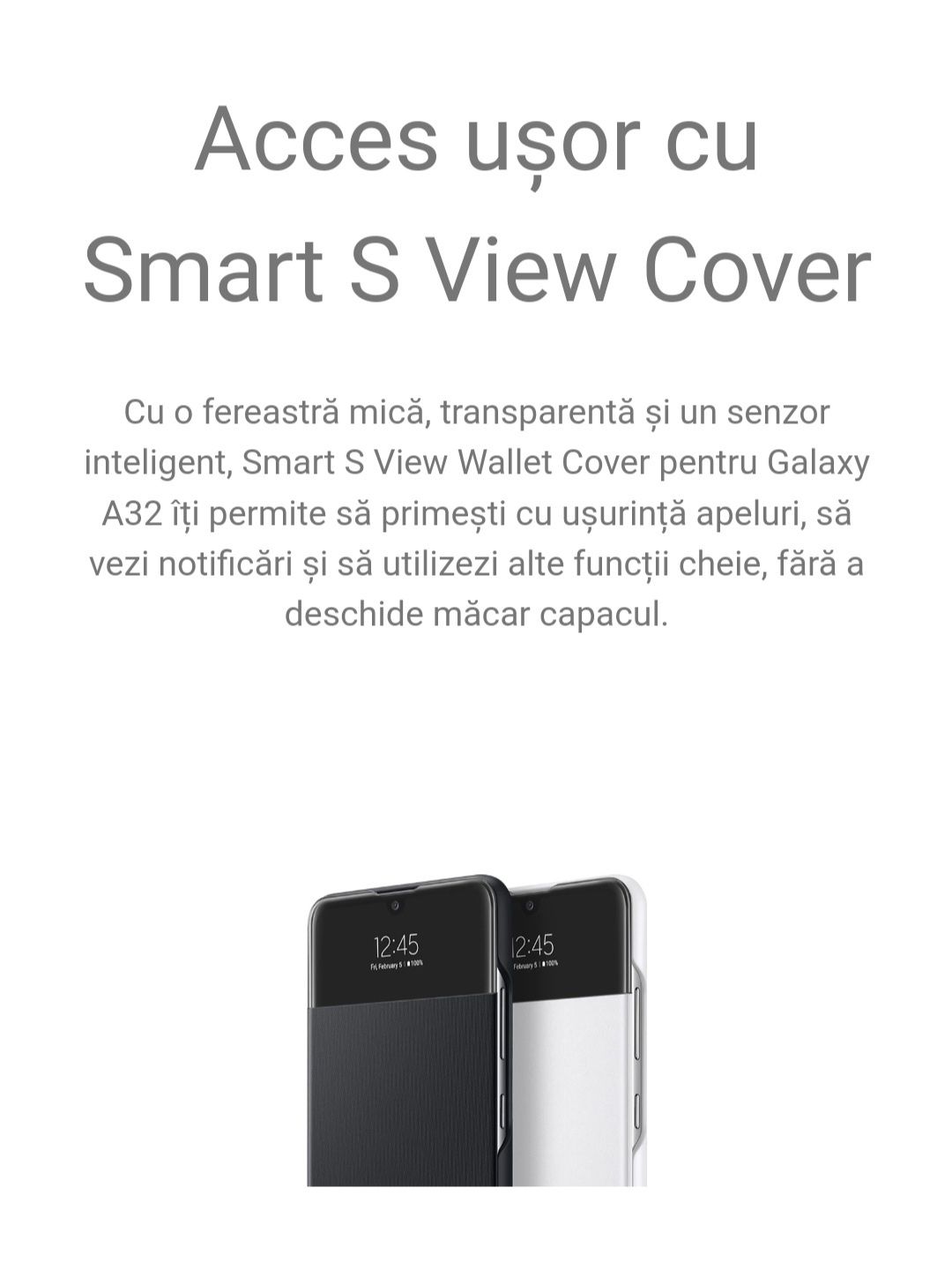 Husa flip smart activa originala Samsung S View Wallet Cover A32 4G