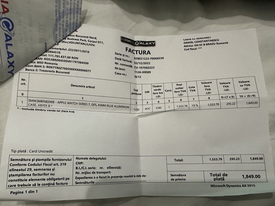 Apple watch seria 7 de 45 mm