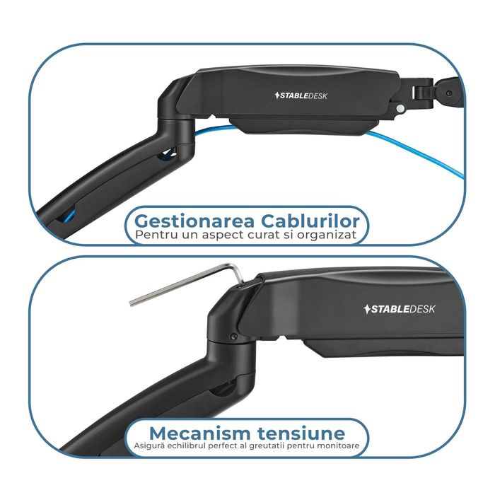 Suport monitor STABLEDESK StableArm Lifter Duo.