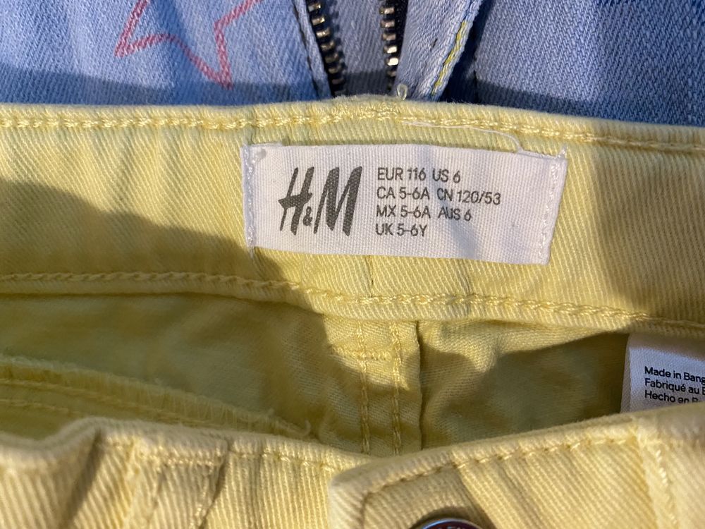 Lot 3 perechi pantaloni fetita 110/116 cm (4-5 ani) H&M si Kotton