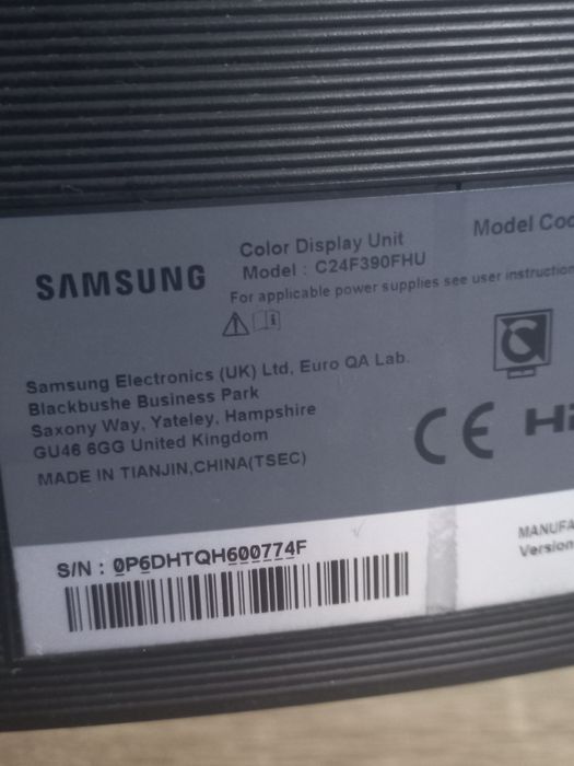 Monitor curbat Samsung