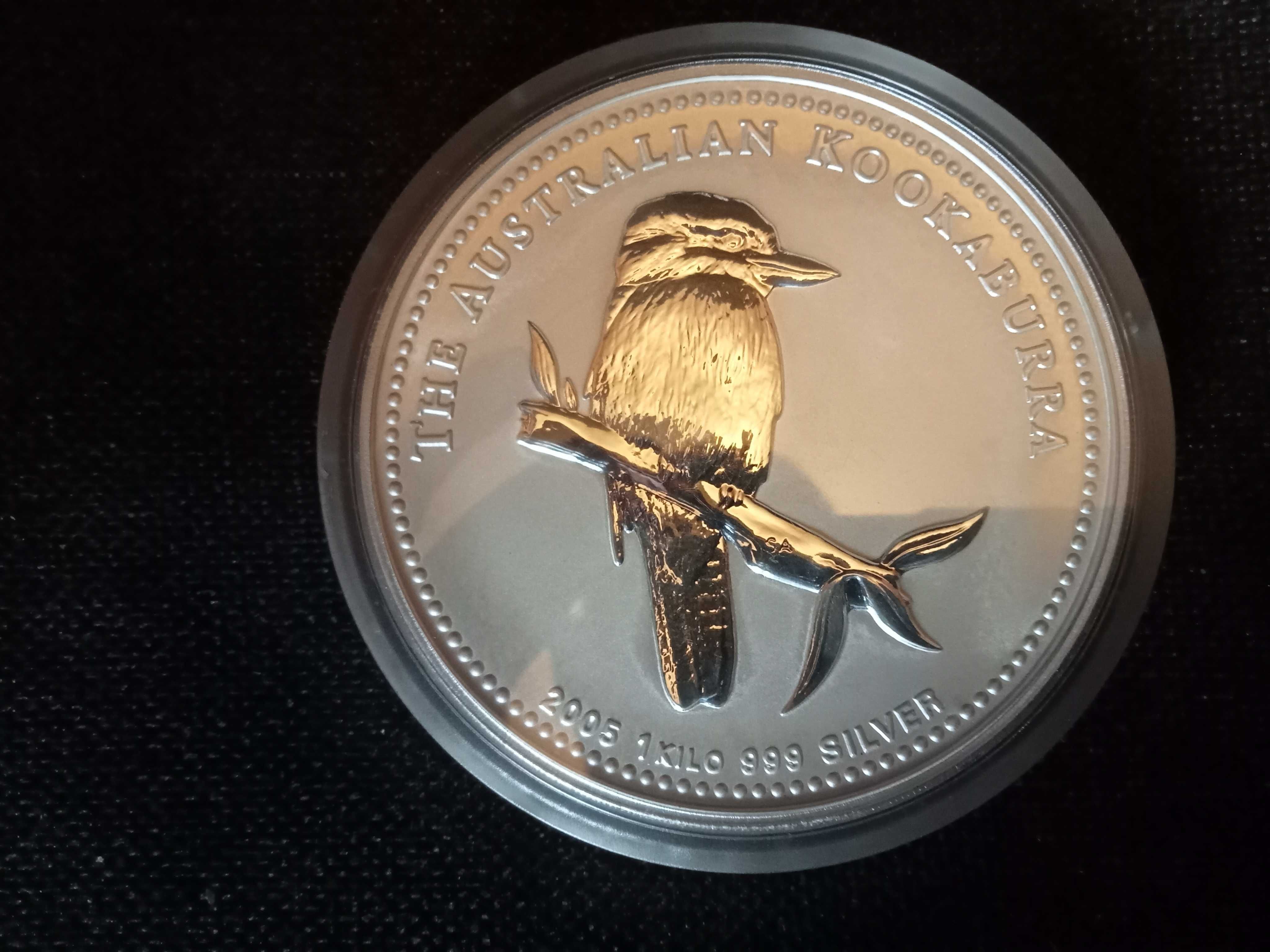 Moneda Argint Pur 999 1 kg Kookaburra din 2005