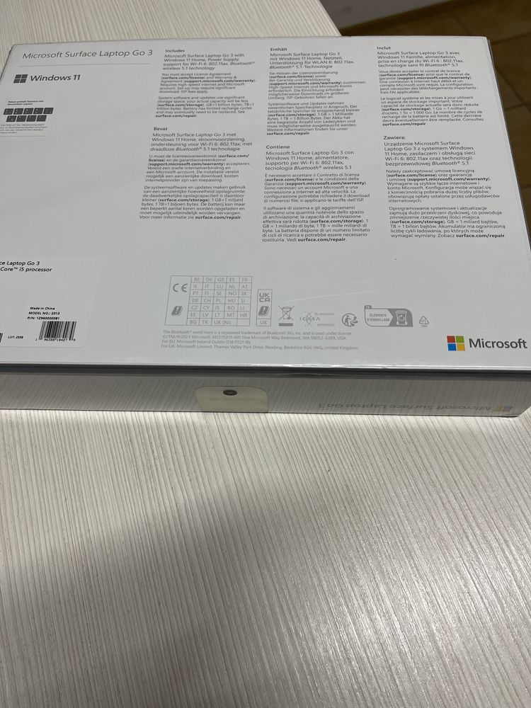 Microsoft Surface Laptop Go 3 Sigilat