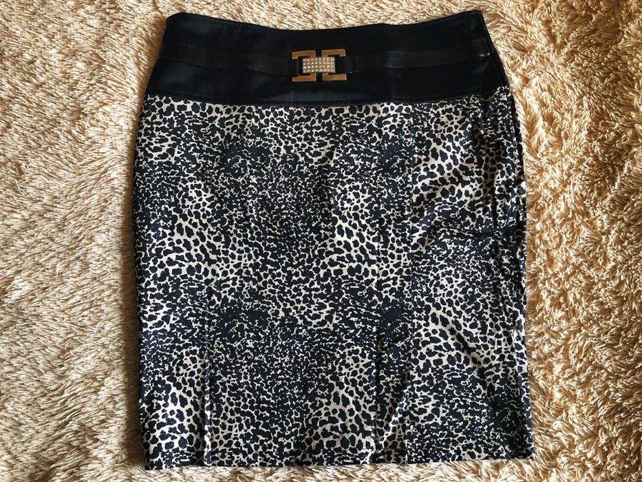 Юбка с леопардовым принтом новая
