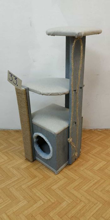 Нови Котешки катерушки с къщичка – 90 см ОБЛЕН