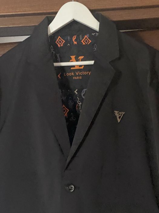 Sacou din fas impermeabil LV 54 XL negru superb