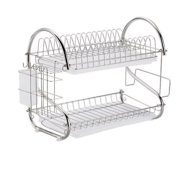 Луксозен S-образен сушилник за домакински съдове, двуредов.