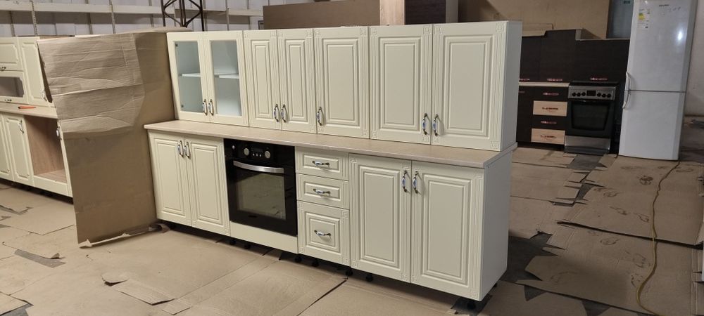 Mobila de bucatarie noua, cuptor electric,  fronturi mdf crem