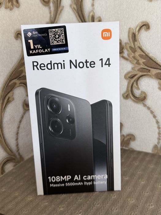 Redmi note 14 black 16-256 Gb
