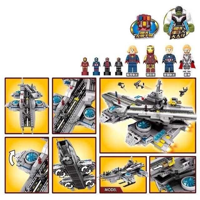 Tip lego marvel nava portavion Avengers Helicarrier adaptare 76042