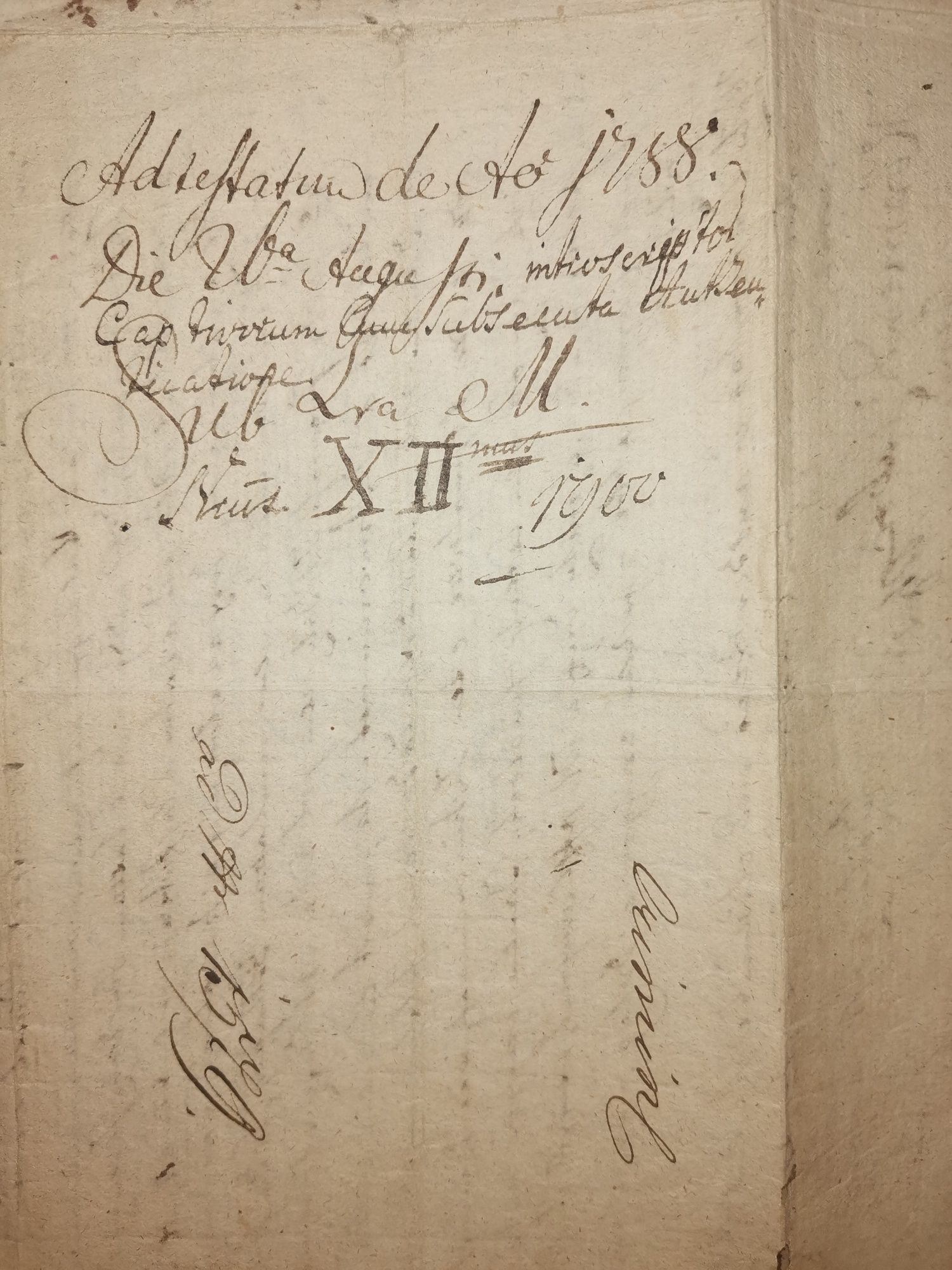 Document vechi din anul 1788