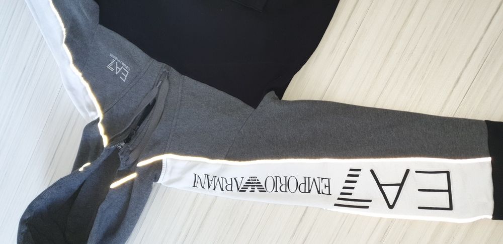 Emporio Armani EA7 Hoodie Half Zip Mens  50/L ОРИГИНАЛ! Мъжки Суичер!