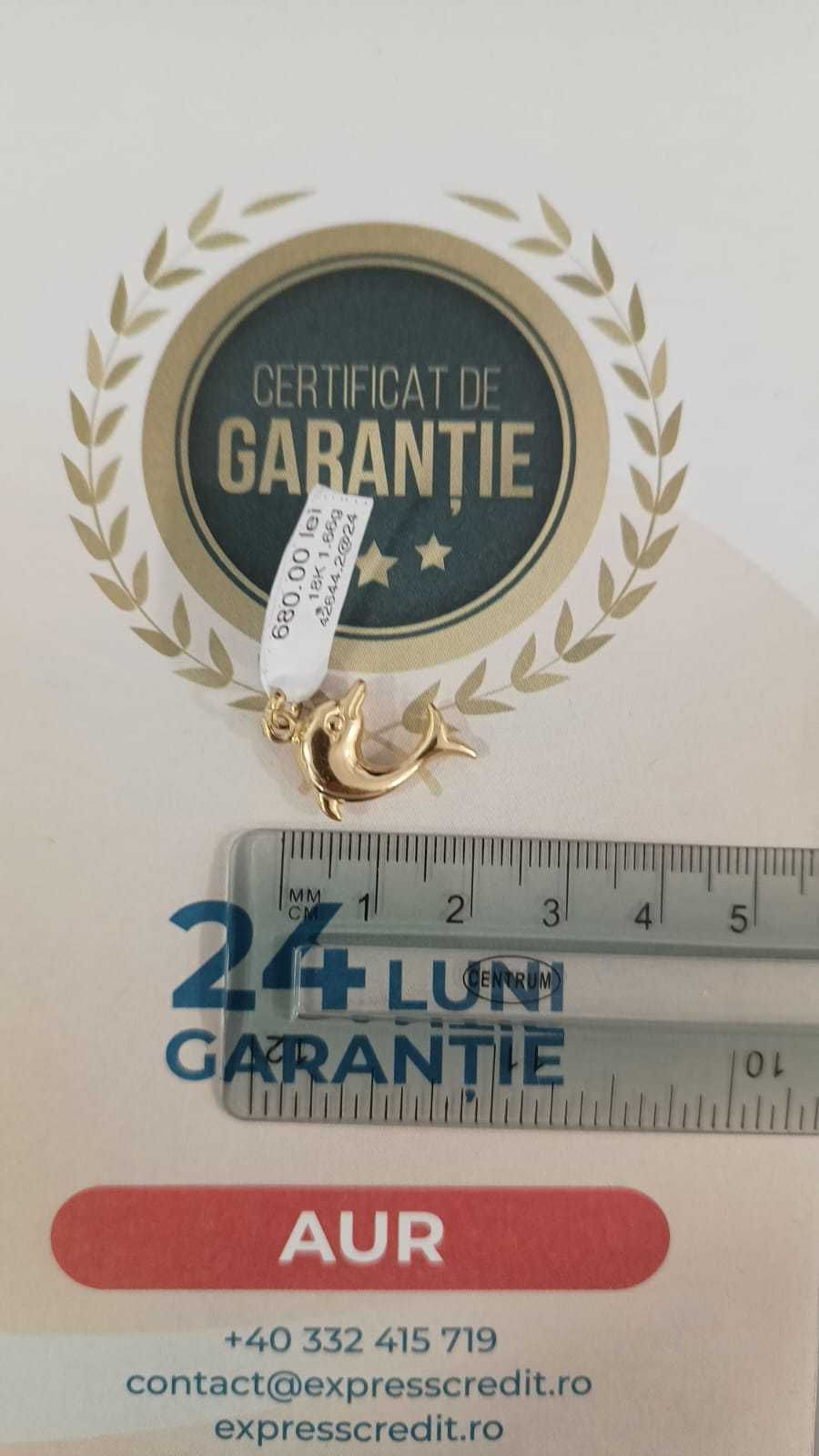 (Ag24) Pandantiv aur 18K 1.66gr B42644.2 Garantie 2 ani!
